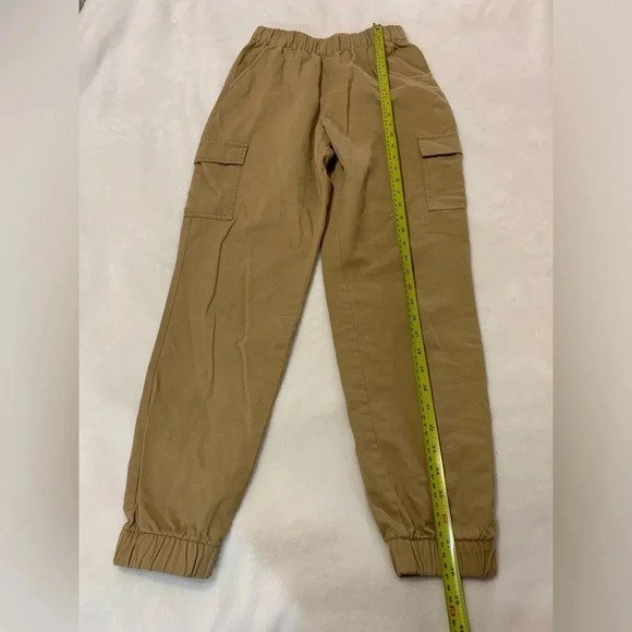 H&M Divided Women's Fitted Cargo Utility Pants Brown Pockets Size 4 - Picture 9 of 10